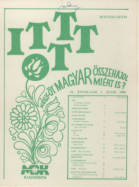 1986 - 19. évf., 1 szám