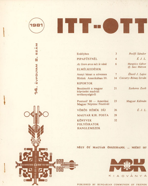 1981 - 14. évf., 2 szám